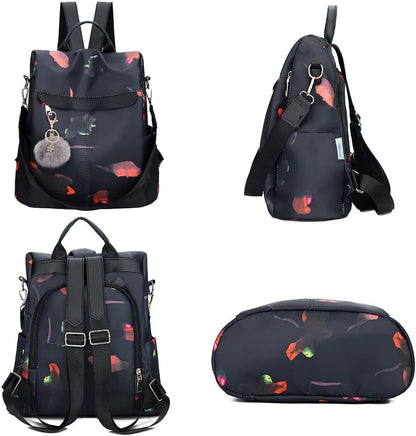 Backpack Purse for Women Mini Anti-Theft Bag Waterproof Nylon Backpack Stylish Large Capacity Travel Bag